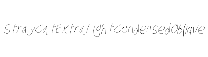 Stray Cat ExtraLight Condensed Oblique  لخطوط تنزيل