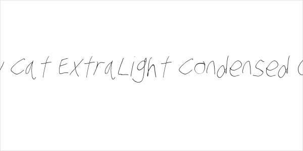 Stray Cat ExtraLight Condensed Oblique Logo