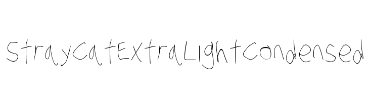 Stray Cat ExtraLight Condensed  フリーフォントのダウンロード