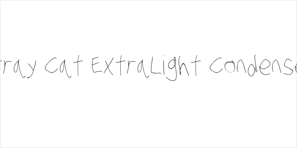 Stray Cat ExtraLight Condensed Logo