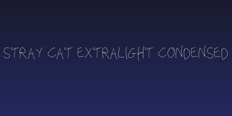 Stray Cat ExtraLight Condensed Social Header