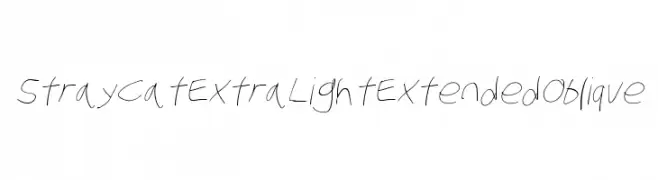 Stray Cat ExtraLight Extended Oblique  font caratteri gratis