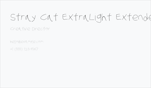 Stray Cat ExtraLight Extended Business Card