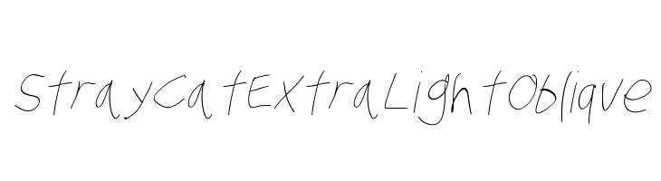 Stray Cat ExtraLight Oblique  Free Fonts Download