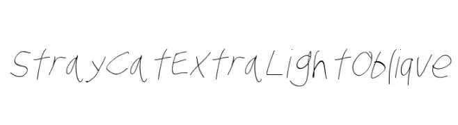 Stray Cat ExtraLight Oblique  Fuentes Gratis Descargar