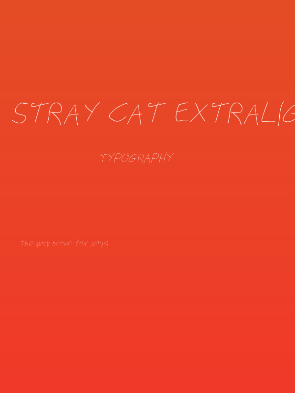 Stray Cat ExtraLight Oblique Poster