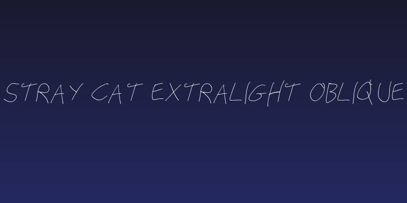 Stray Cat ExtraLight Oblique Social Header