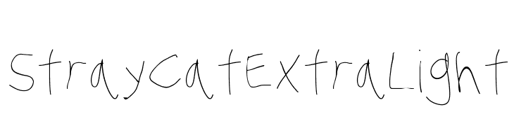 Stray Cat ExtraLight Font