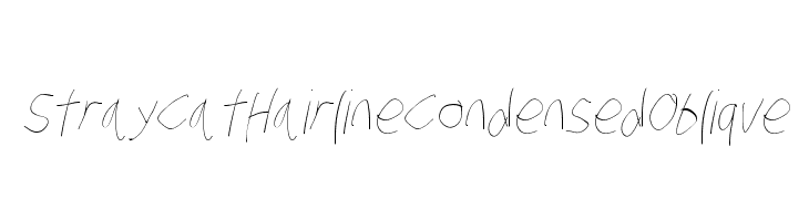 Stray Cat Hairline Condensed Oblique  Скачать бесплатные шрифты