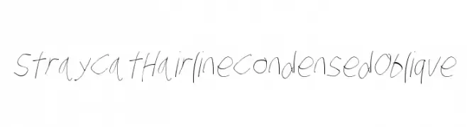 Stray Cat Hairline Condensed Oblique  les polices de caractères gratuit tlcharger