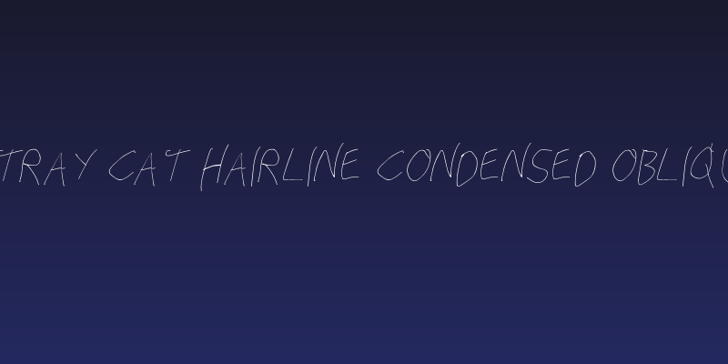 Stray Cat Hairline Condensed Oblique Social Header