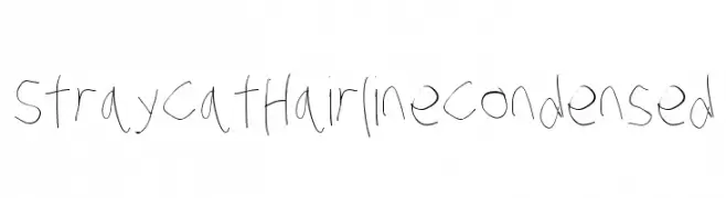 Stray Cat Hairline Condensed  les polices de caractères gratuit tlcharger
