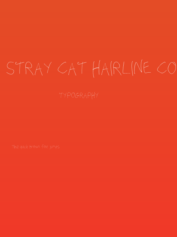 Stray Cat Hairline Condensed Poster