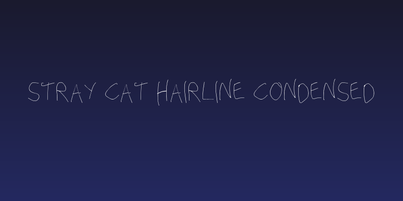 Stray Cat Hairline Condensed Social Header