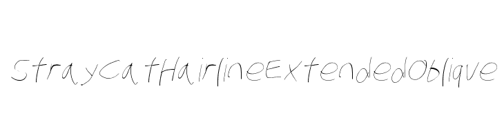 Stray Cat Hairline Extended Oblique Fonte