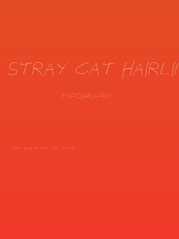 Stray Cat Hairline Extended Oblique Poster