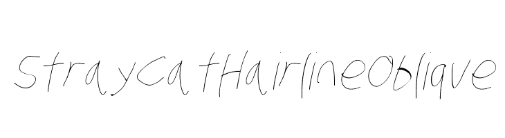 Stray Cat Hairline Oblique  font caratteri gratis