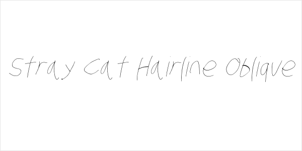 Stray Cat Hairline Oblique Logo