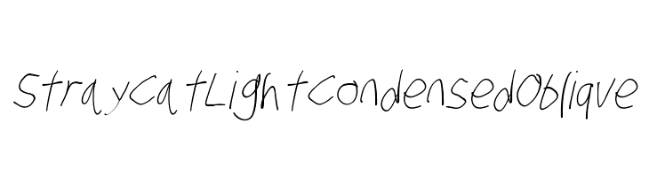 Stray Cat Light Condensed Oblique  Скачать бесплатные шрифты