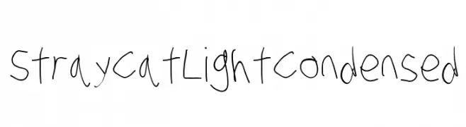 Stray Cat Light Condensed  नि: शुल्क फ़ॉन्ट्स डाउनलोड