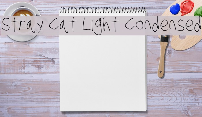 Stray Cat Light Condensed Font examples