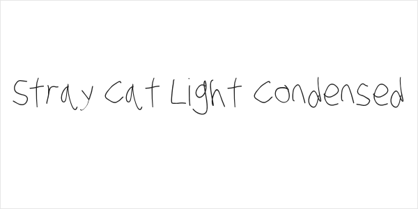 Stray Cat Light Condensed Logo