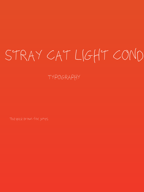 Stray Cat Light Condensed Poster
