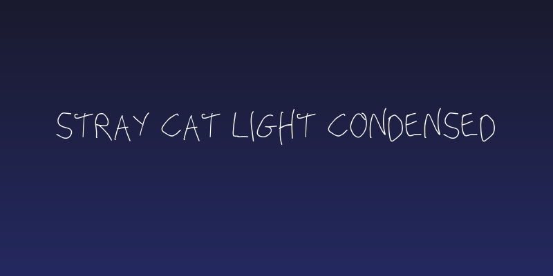 Stray Cat Light Condensed Social Header