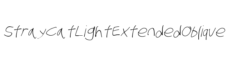 Stray Cat Light Extended Oblique Font