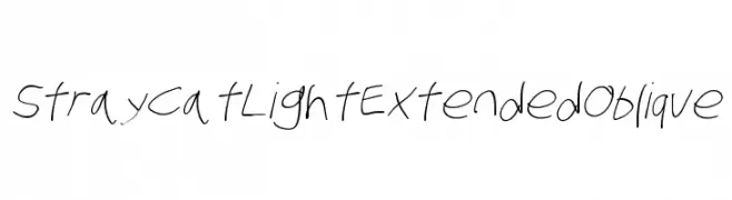 Stray Cat Light Extended Oblique  font caratteri gratis