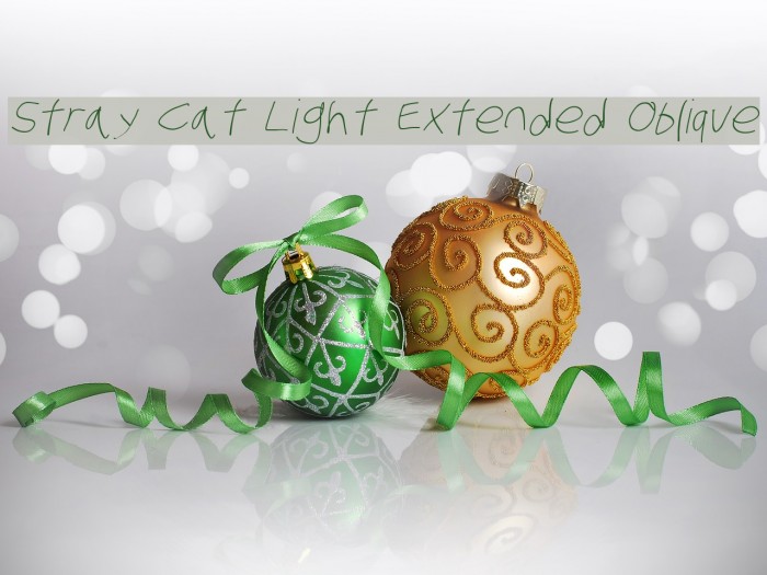 Stray Cat Light Extended Oblique Font examples