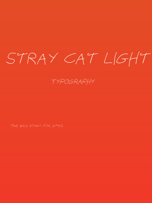 Stray Cat Light Extended Oblique Poster