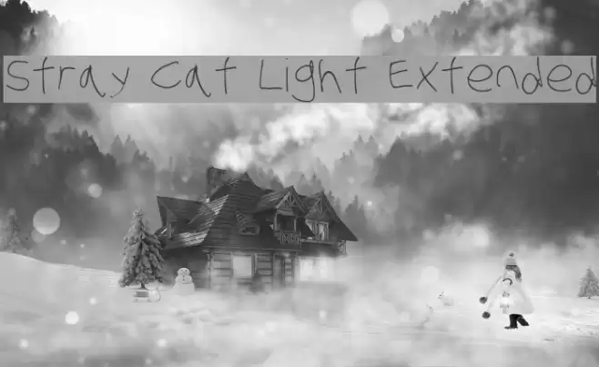 Stray Cat Light Extended Font examples