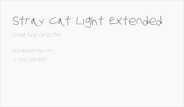 Stray Cat Light Extended Business Card