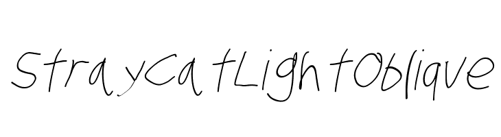 Stray Cat Light Oblique  नि: शुल्क फ़ॉन्ट्स डाउनलोड