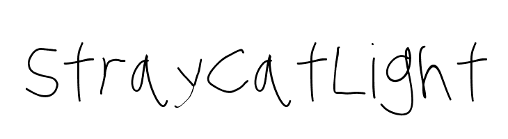 Stray Cat Light  les polices de caractères gratuit tlcharger