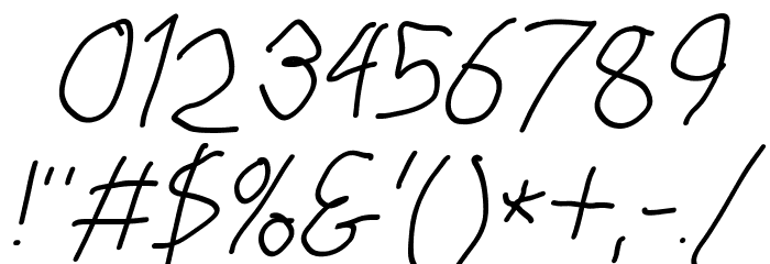 Stray Cat Oblique Font OTHER CHARS