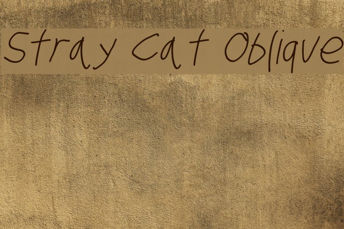 Stray Cat Oblique Font examples