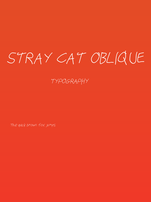 Stray Cat Oblique Poster