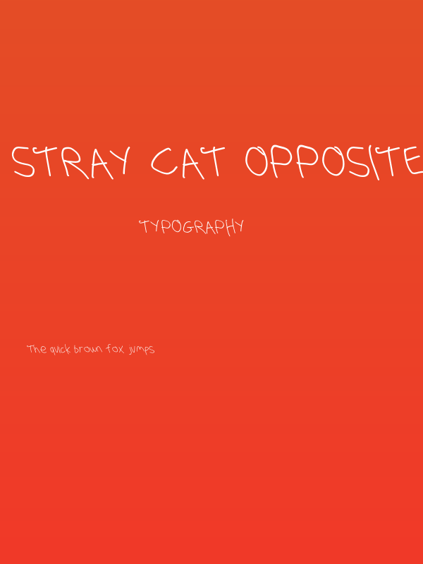 Stray Cat Opposite Oblique Poster