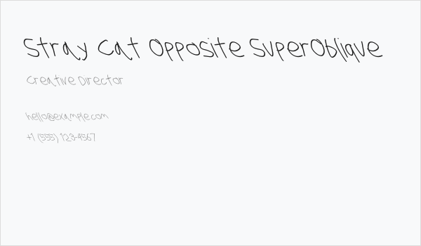 Stray Cat Opposite SuperOblique Business Card