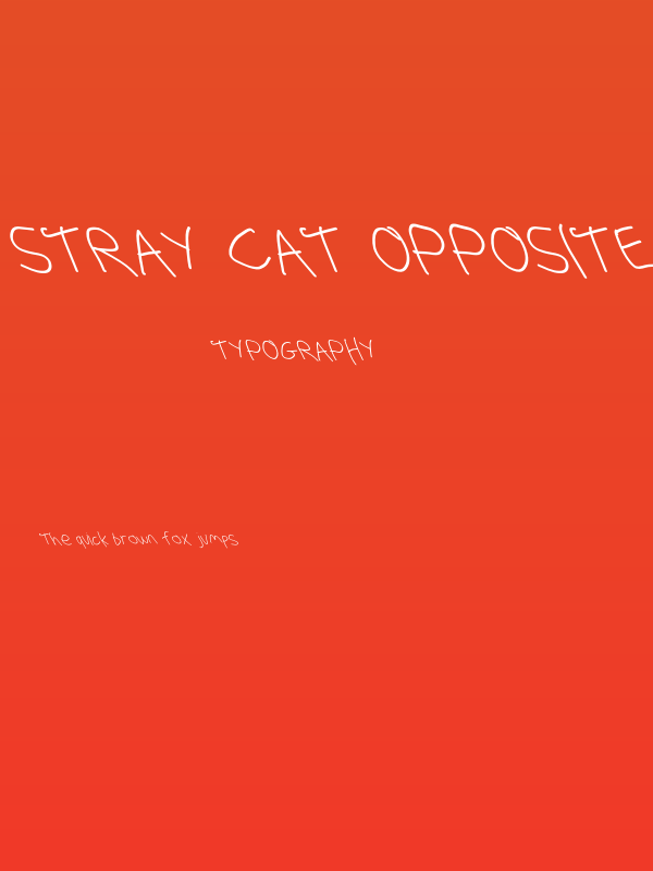 Stray Cat Opposite SuperOblique Poster