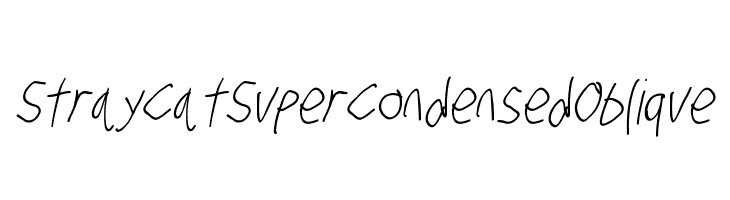 Stray Cat SuperCondensed Oblique  नि: शुल्क फ़ॉन्ट्स डाउनलोड