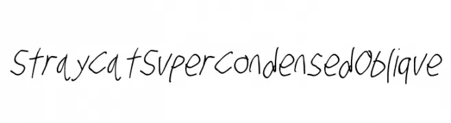 Stray Cat SuperCondensed Oblique  font caratteri gratis