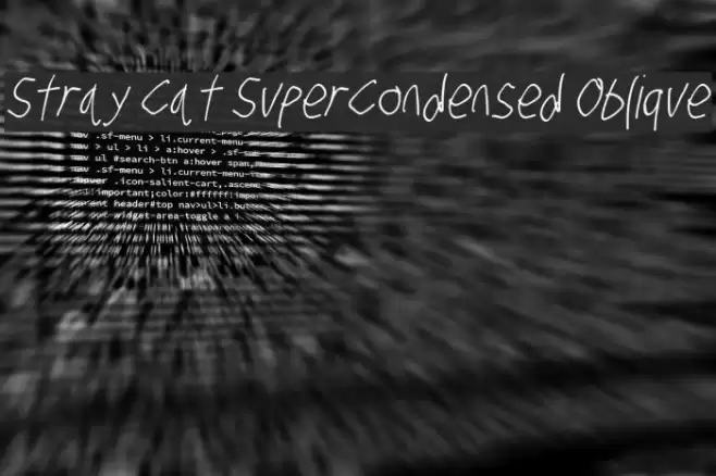 Stray Cat SuperCondensed Oblique examples