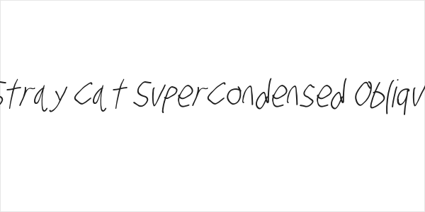 Stray Cat SuperCondensed Oblique Logo