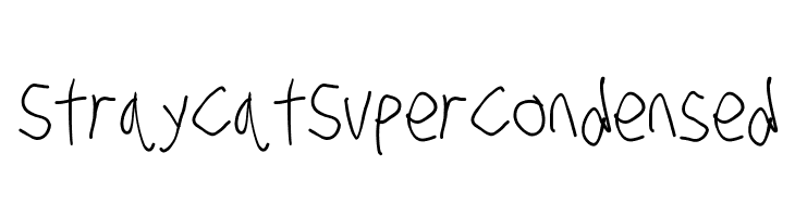 Stray Cat SuperCondensed Font