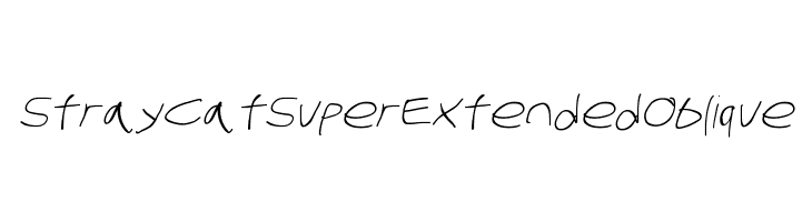 Stray Cat SuperExtended Oblique  Free Fonts Download