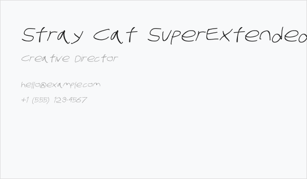 Stray Cat SuperExtended Oblique Business Card