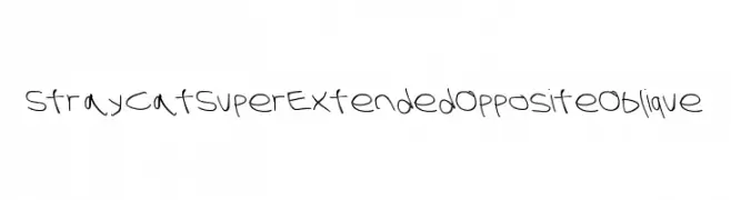 Stray Cat SuperExtended OppositeOblique  font caratteri gratis